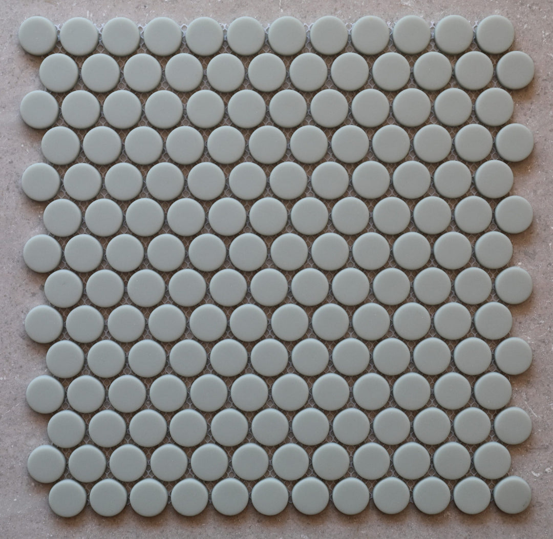 Sorbet Penny Round Glass Hazelnut