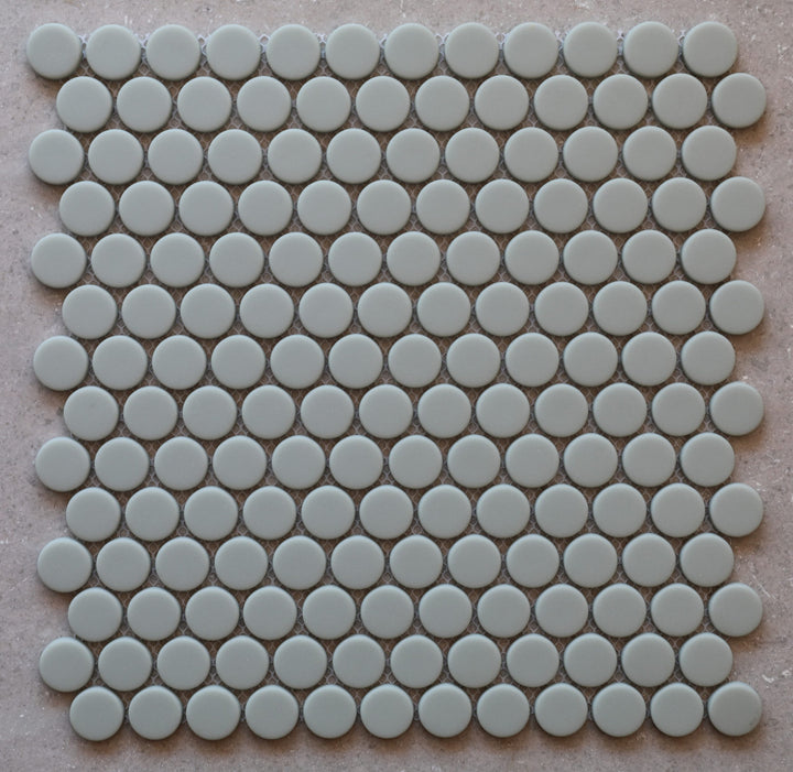 Sorbet Penny Round Glass Hazelnut