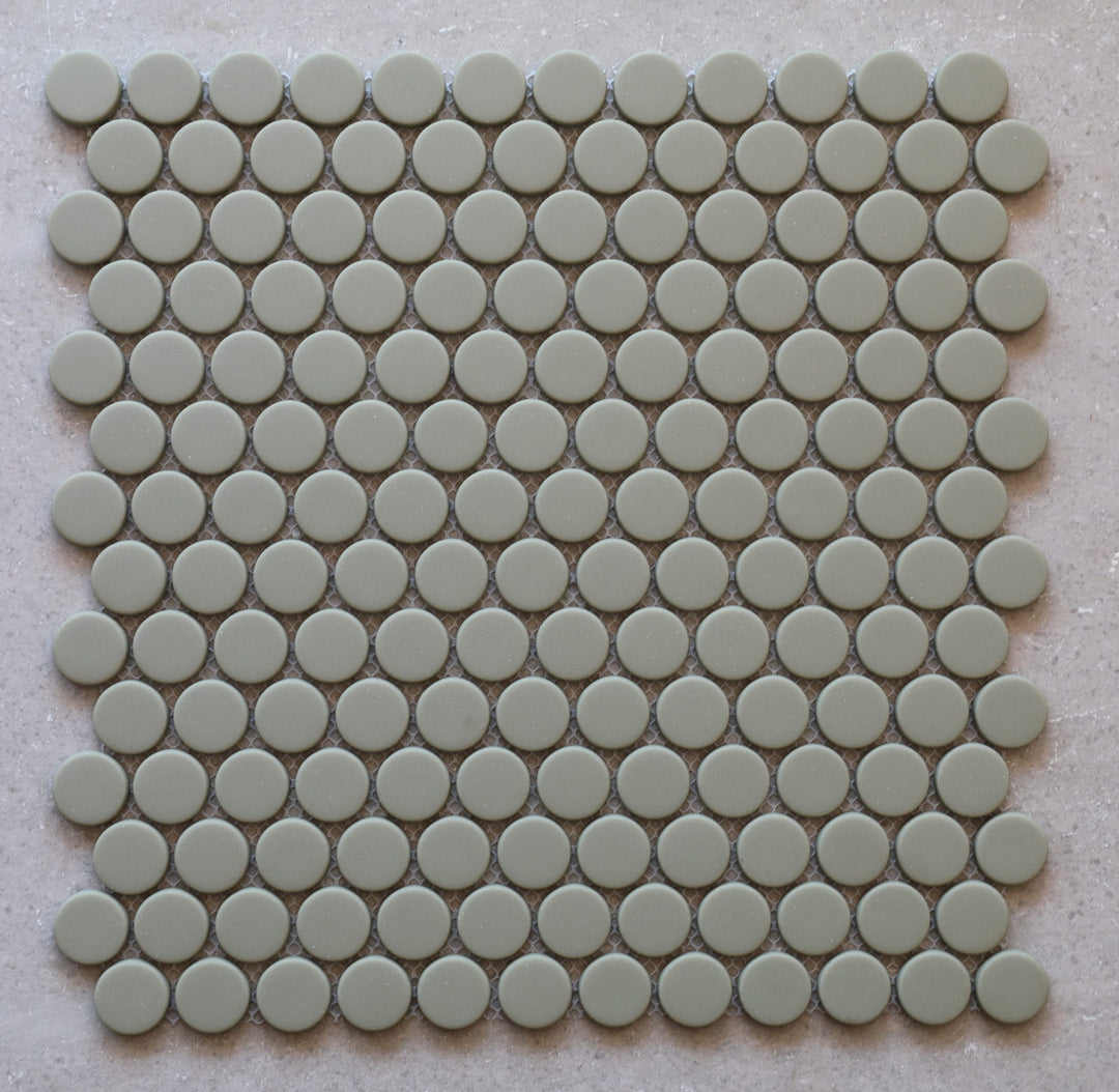 Sorbet Penny Round Glass Hazelnut