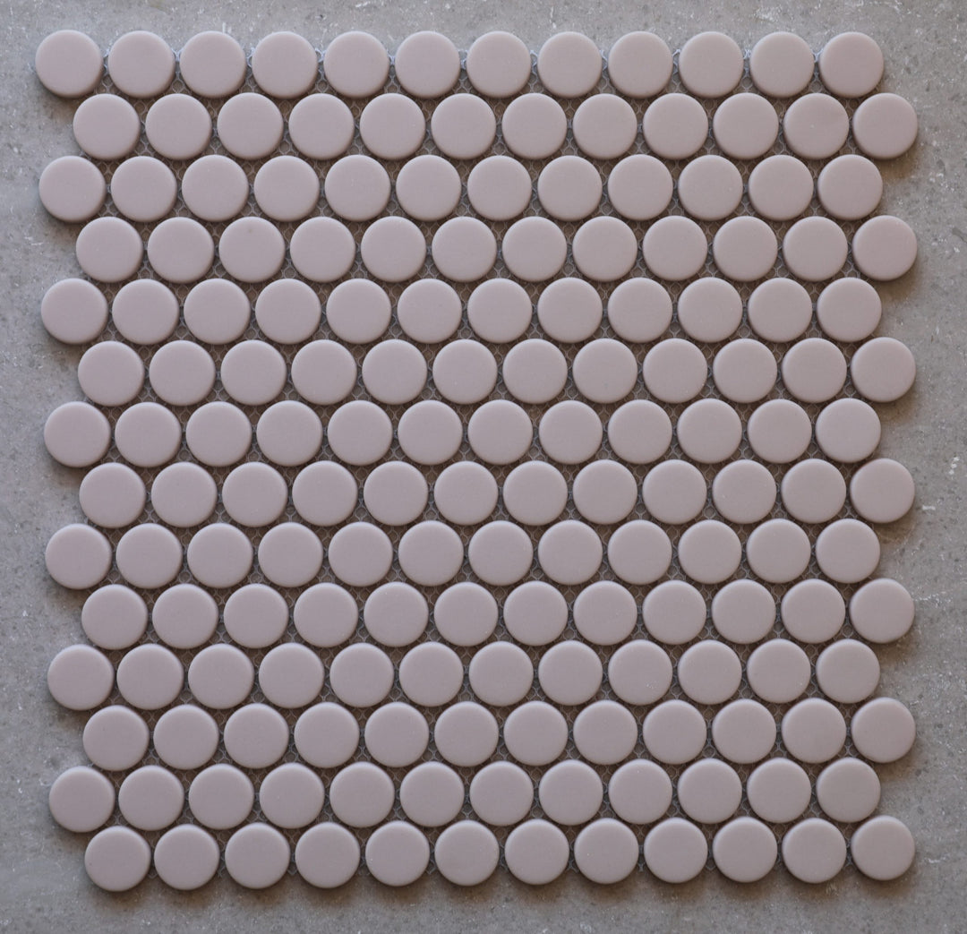 Sorbet Penny Round Glass Hazelnut