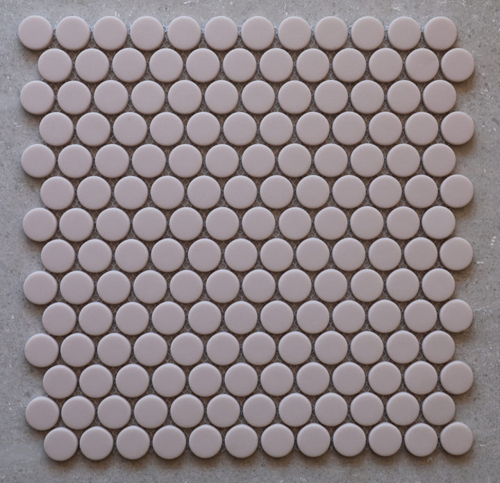 Sorbet Penny Round Glass Hazelnut