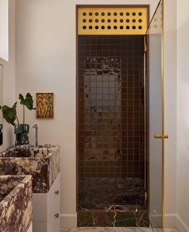 Caramel Gloss Square Mosaic