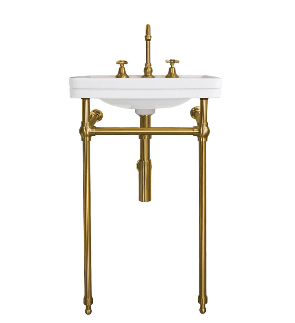 Turner Hastings Stafford 58 x 45 Nuovo Basin Stand Brushed Brass