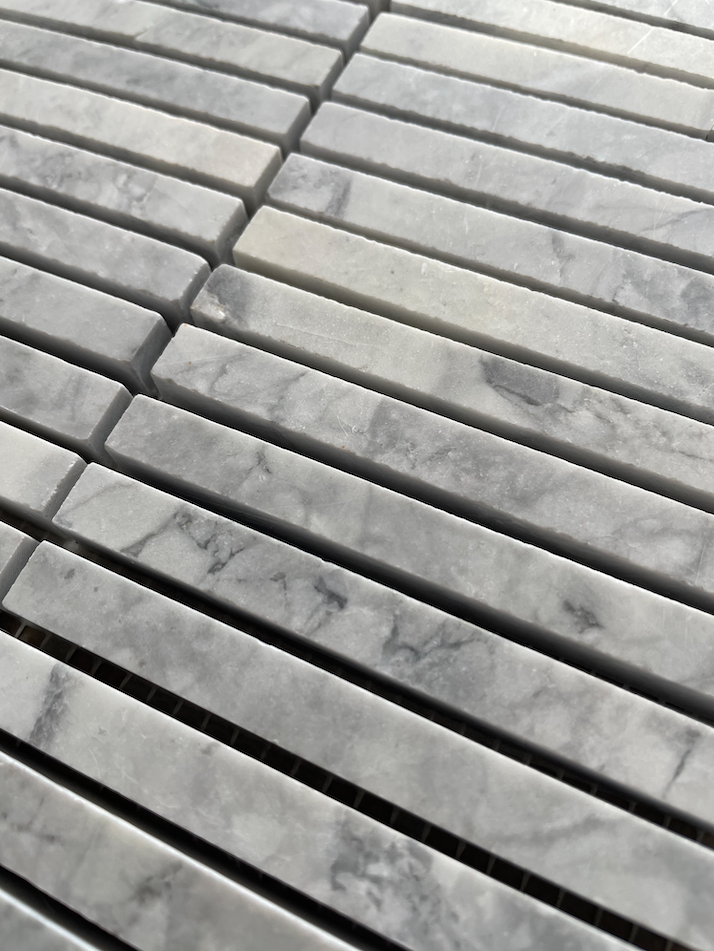 Super White Quartzite Finger Mosaic