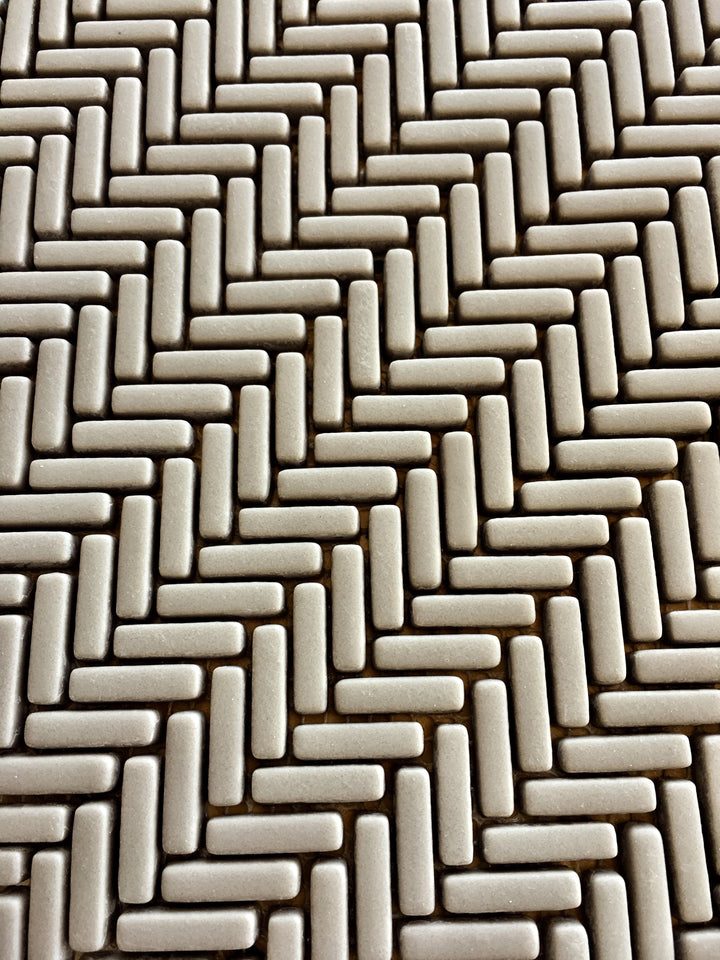 The Micro Glass Herringbone Mosaic Collection