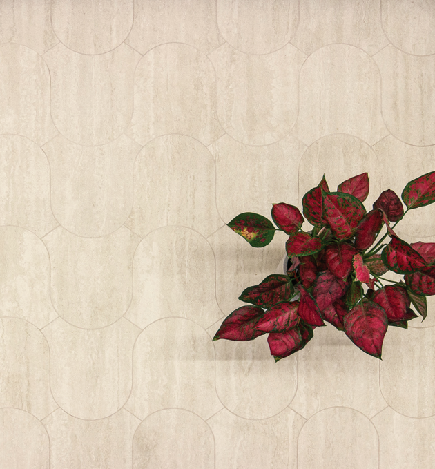 Tufa Ivory Veincut Travertine Look Porcelain Floor & Wall Tile